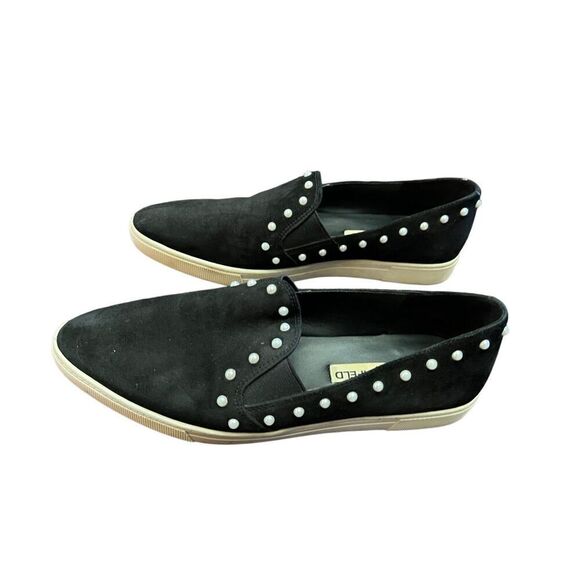 Karl Lagerfeld Amory Pearl Black Suede Slip On Sneakers Size 7.5 - Picture 2 of 5